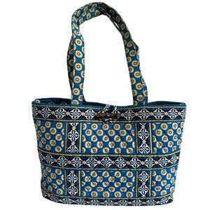 Vera Bradley Blue and Yellow Tote Bag